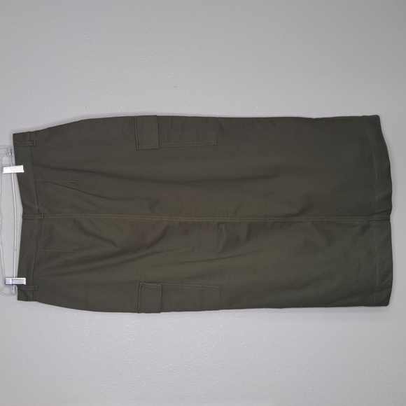 Ann Taylor LOFT Military Green Cargo Skirt Women's Size 10 Open Front - Picture 3 of 16